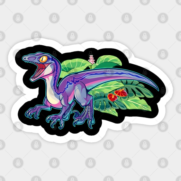 Raptor Blue Sticker by Colordrilos